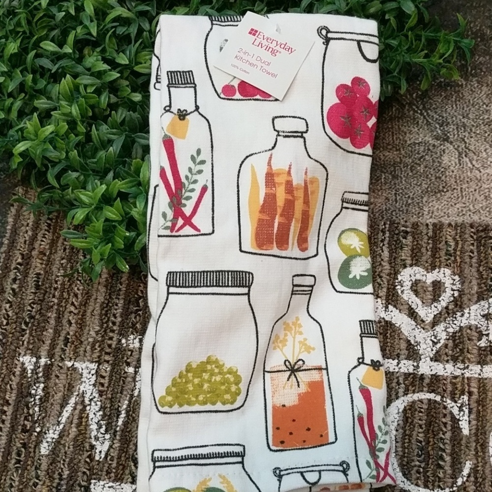 Farmhouse Kitchen Towel 2-in -1 Dual
